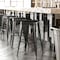 Flash Furniture 30" Black Metal Stool-Black Poly Seat CH-31320-30-BK-PL2B-GG - alternate 1